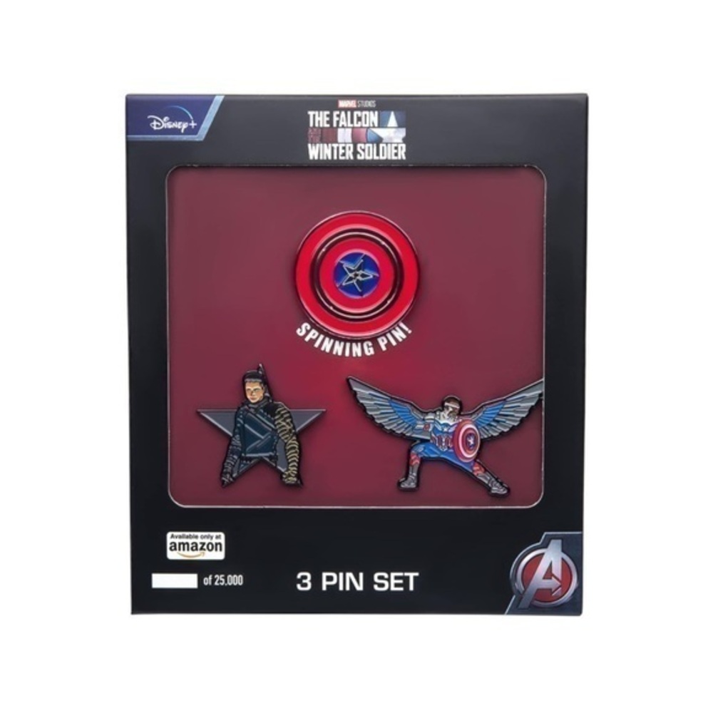 MARVEL STUDIOS Falcon and The Winter Soldier Metal based Enamel 3 Lapel pin set